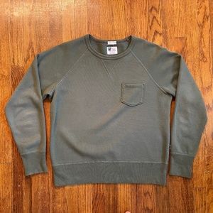 Todd Snyder Champion Olive Green Pocket Sweatshirt